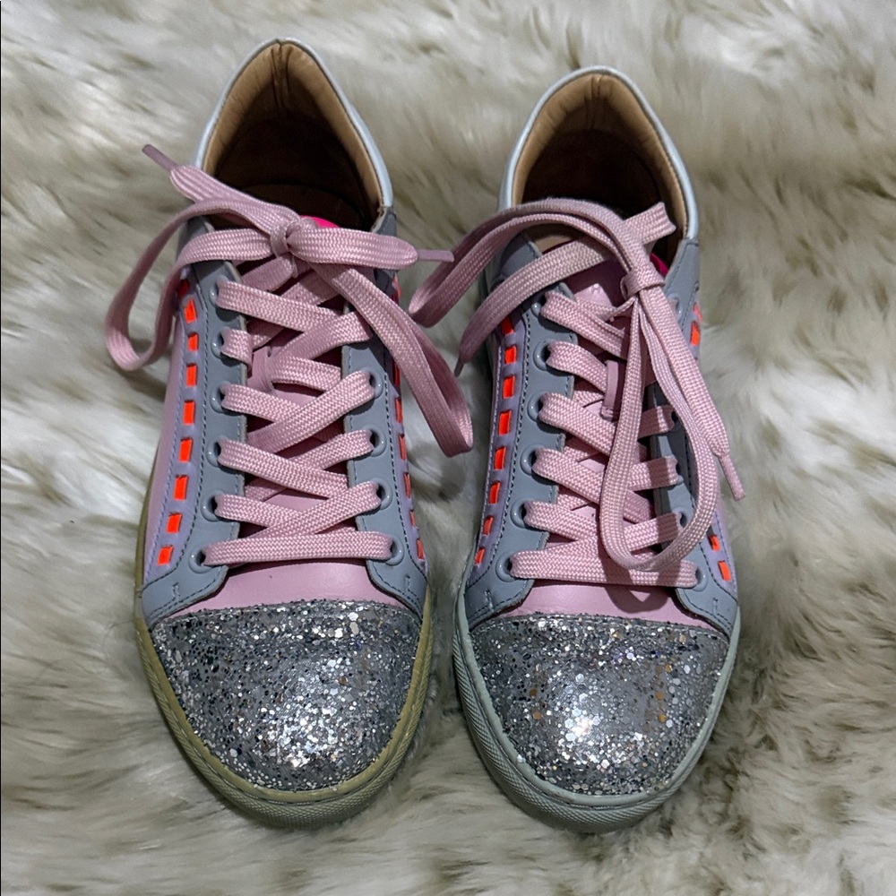 Sophia Webster
Pink Glitter Lace-Up Women's Sneakers